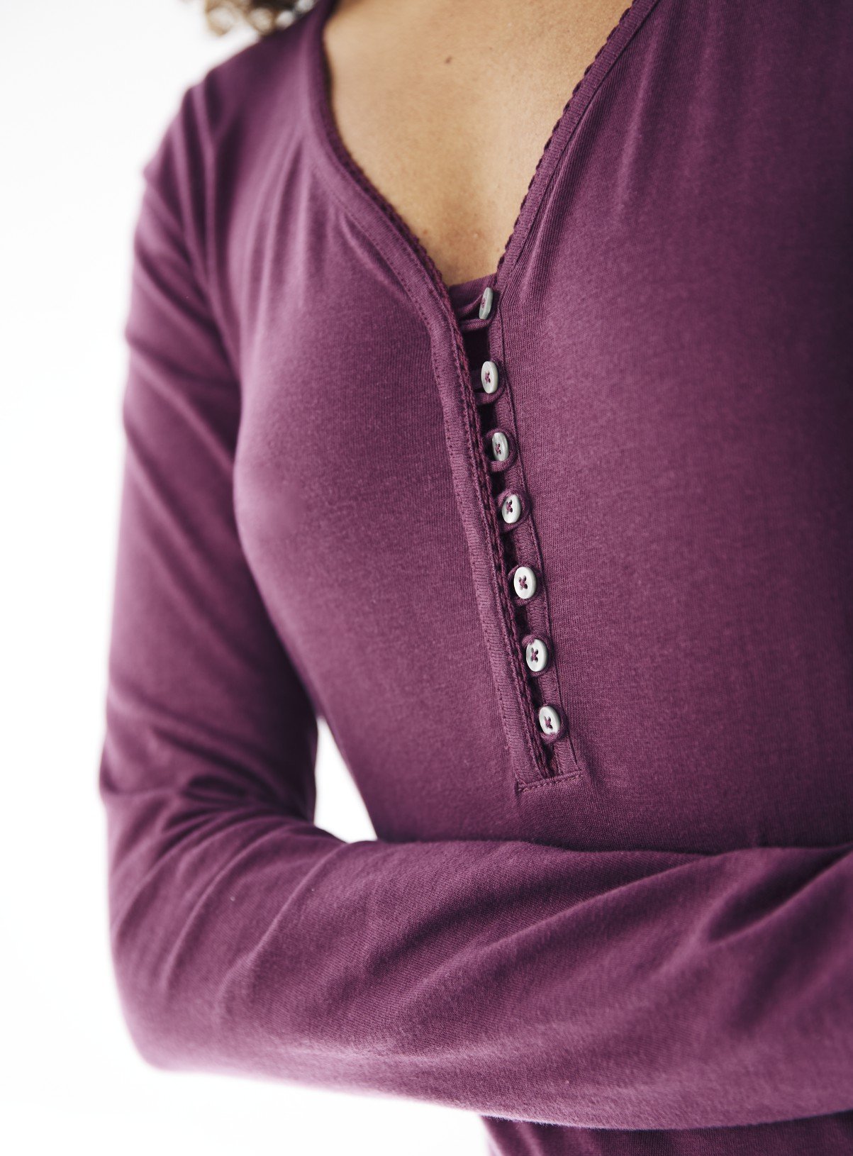 SKU: Lily Henley Tee 971520:Dark Purple:18 - Image 3 thumbnail